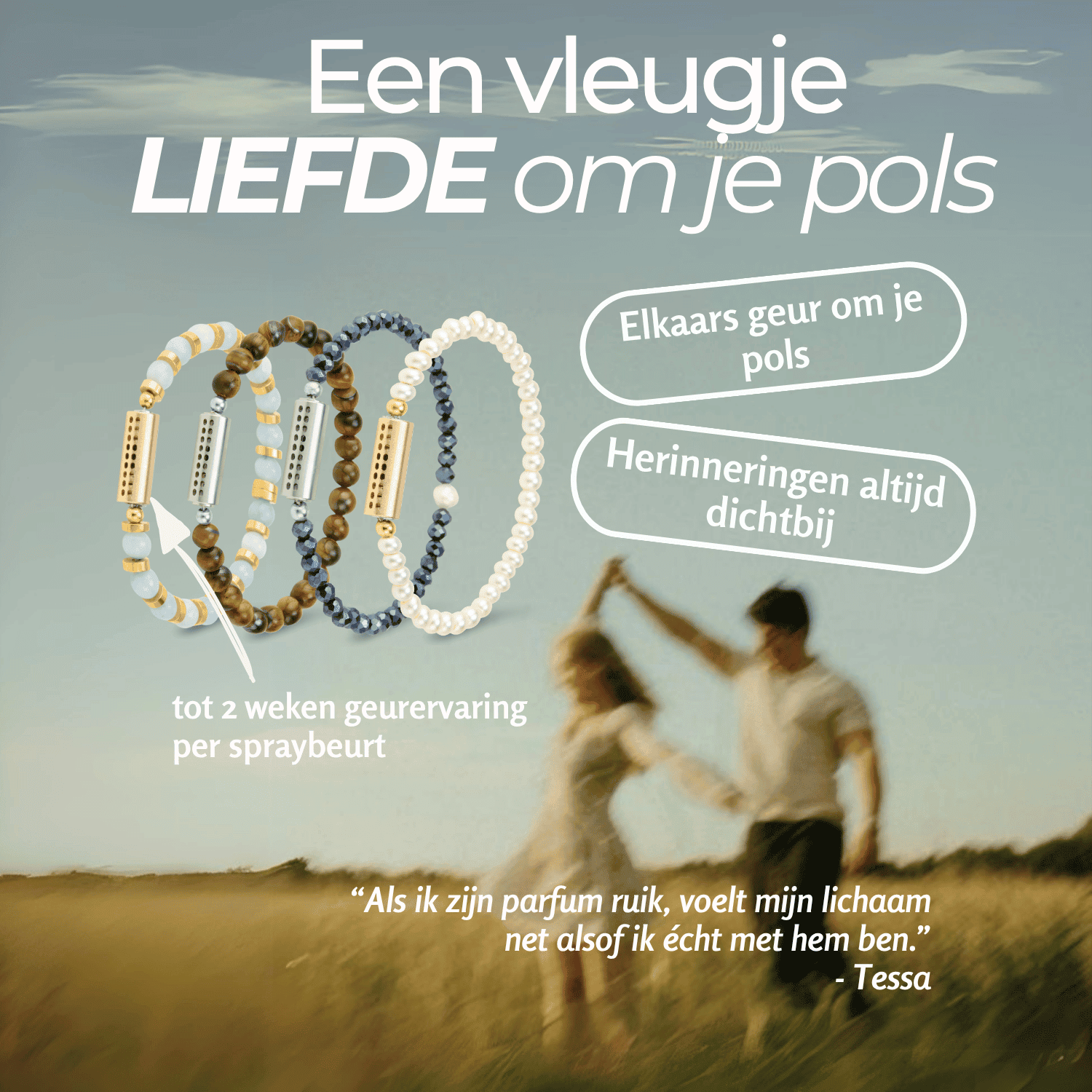 Terra geurarmband | 6mm